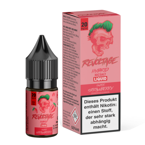 Revoltage - Super Strawberry - 10 ml Hybrid-Nikotinsalz Liquid