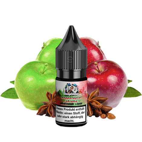 Dampfdidas - Doppelapfel Shisha - 10 ml Nikotinsalz Liquid