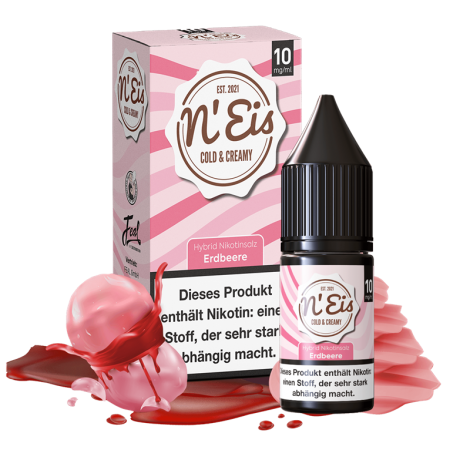 n'EIS - Erdbeere - 10 ml Hybrid-Nikotinsalz Liquid