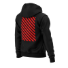 Bang Juice Hoodie Red Print Caution Stripes Merchandise