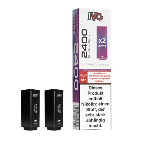 IVG 2400 - Blue Razz Cherry Pod - 2er Pack