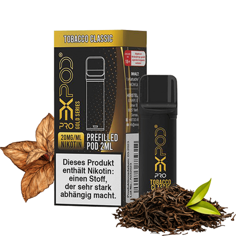 eXvape EXPOD Pro - Gold Series - Tobacco Classic Pod - 1er Pack