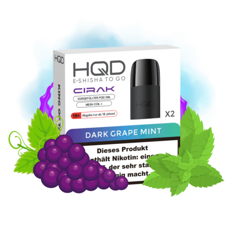 HQD Cirak - Dark Grape Mint Pod - 2er Pack