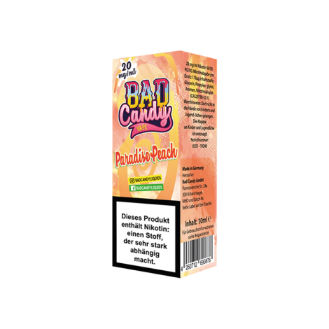 Bad Candy E-Liquid - Paradise Peach - 10 ml Nikotinsalz