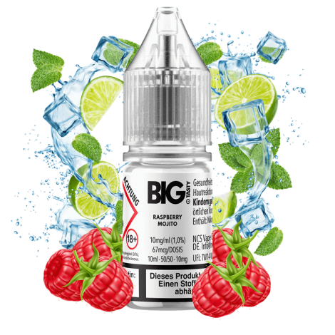 Big Tasty Juiced Serie - Raspberry Mojito - 10 ml Nikotinsalz Liquid