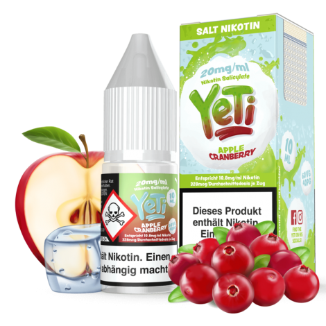 Yeti E-Liquid - Apple Cranberry - 10 ml Nikotinsalz